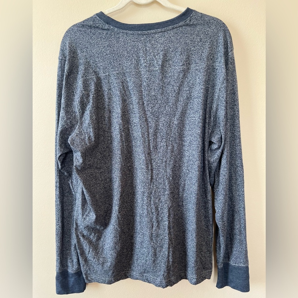 Native Code long sleeve shirt men’s XL V-neck navy blue fall lightweight new - Picture 2 of 10